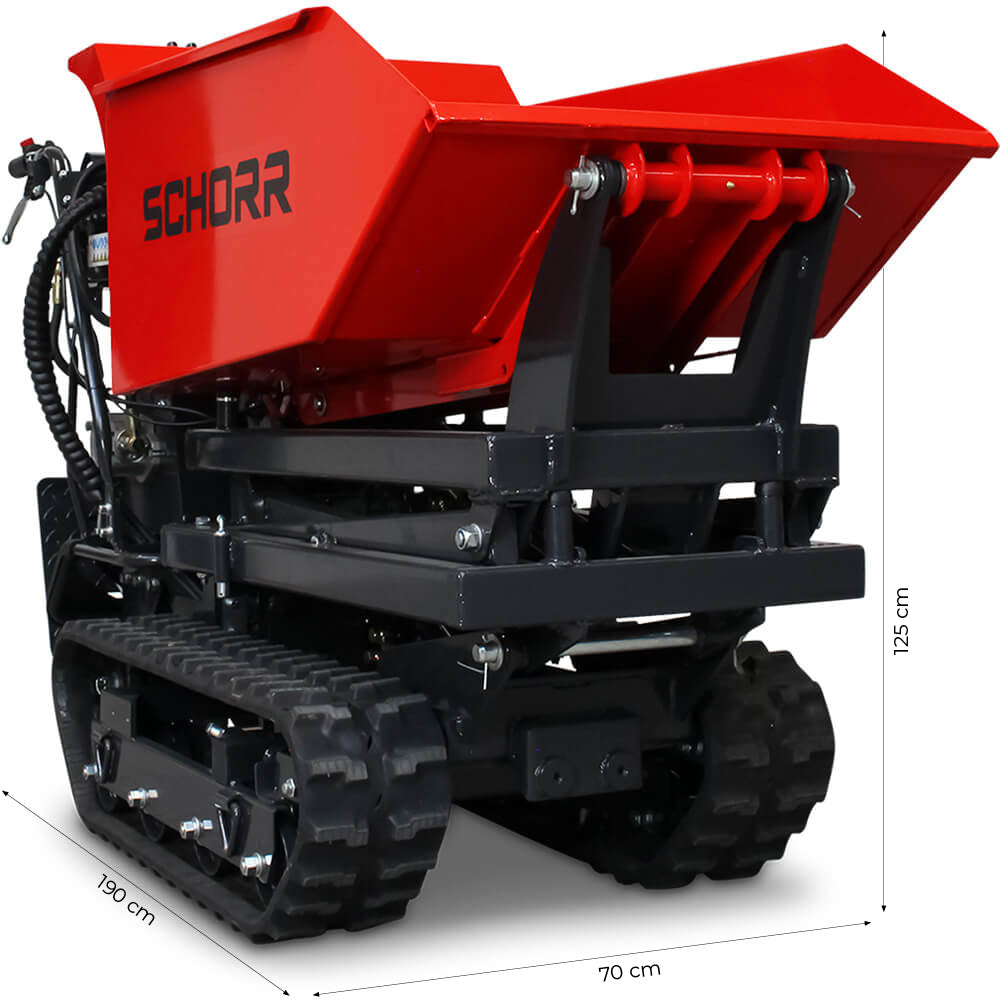 Minidumper_RR500DHKAH_Hochkipper_Mulde_Keyfacts6_1600x.jpg SCHORR Minidumper RR500DHKAH PRO Hochkipper 500kg – Bild 1